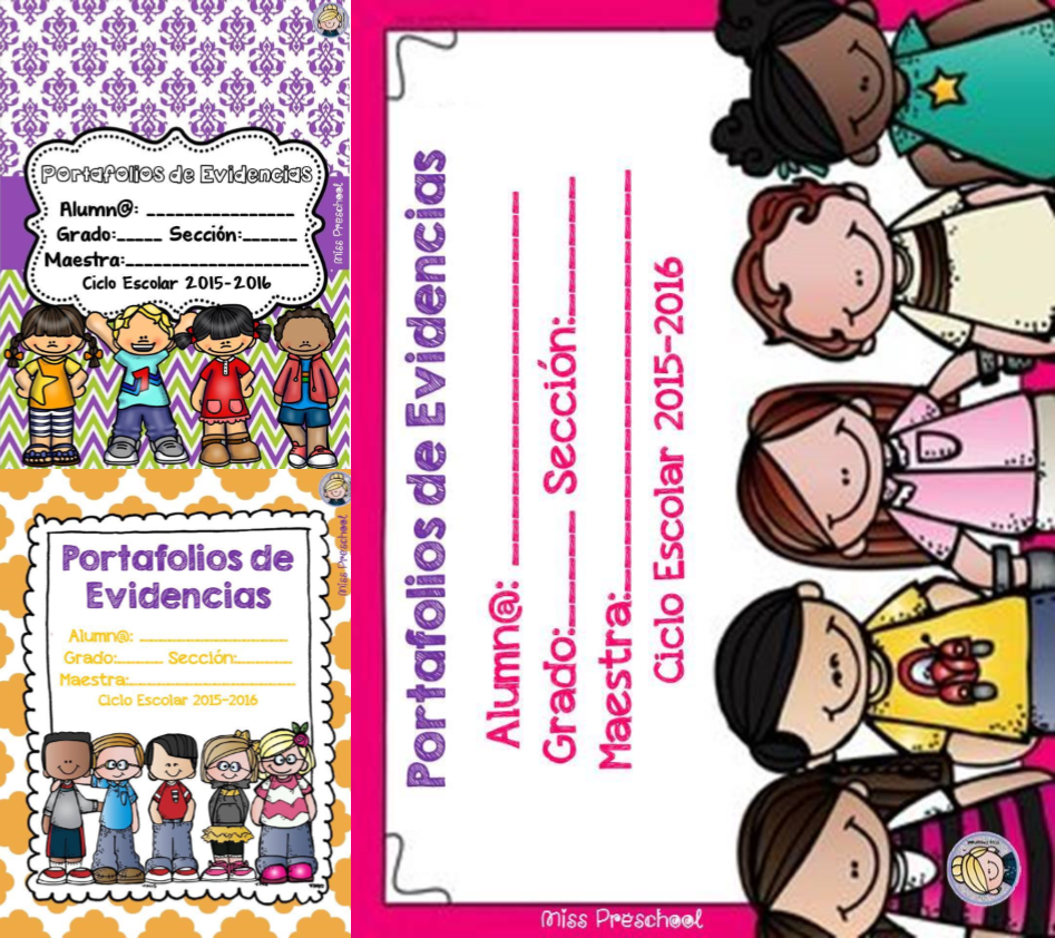 Lindas portadas para los portafolios de evidencias | Educación Primaria